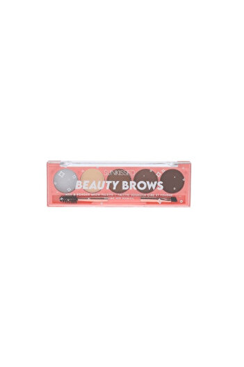 Sunkissed Eyebrow makeup kit, Sunkissed, Beauty Brows, 4 eyebrow shades, wax and application brush