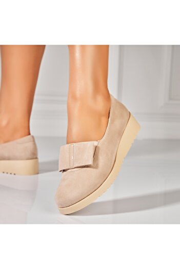 Joana Women's casual Khaki shoes made of Nuna Eco-Suede Leather