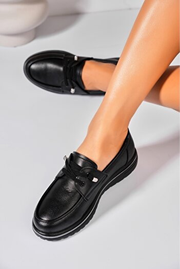 Joana Makeila Women's Casual Black Shoes Made of Eco-Leather