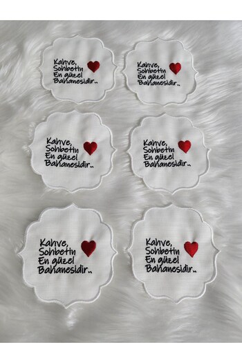 Store Written Coffee Presentation Napkin Set of 6