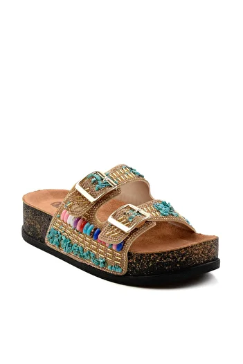 Bambi Gold Women's Slippers K 04133804187