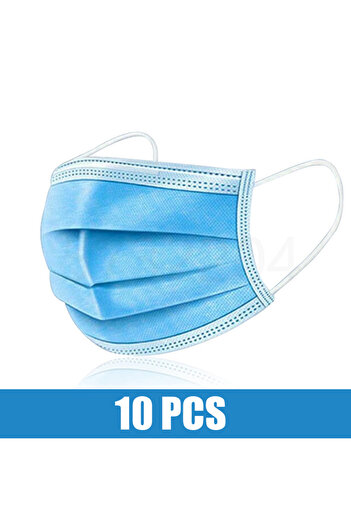 Choice 10PCS-Blue 10/50/100/200PCS Disposable Mask Earloop Pink Bule Black White Mouth Masks 3 Layers Meltb