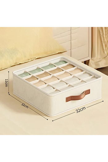 Choice 3PCS 20 grids Storage Box Foldable Underwear Sock Multifunctional Waterproof Drawer Compartment Orga