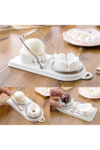 Choice1 1 Piece Multifunctional Egg Slicers Stainless Steel Slicer Fancy Splitter Egg Cutting Tool Home Two