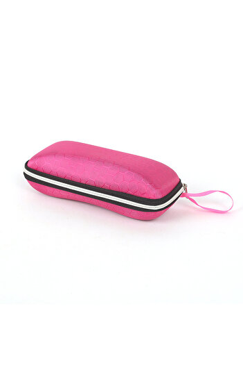 Choice4 Pink Portable Glasses Case For Women Men Sunglasses Box With Lanyard Zipper Eyeglass Case Cover Prot