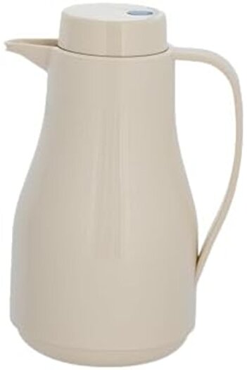 ALSAIF Blu Coffee And Tea Vaccum Flask In Creamy / Leak-proof And Keeps Drinks Hot 1 Liter