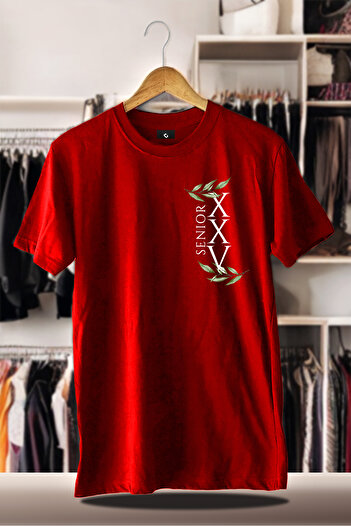 CC STORE Cotton Oversize Printed 3 Thread Raised Red T-Shirt