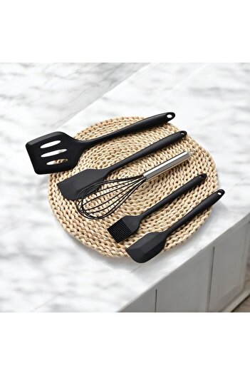 ALTIN MUTFAK 5 Piece Fireproof Non-Stick Kitchen Pastry Set Silicone Egg Brush Spoon Knife Beater Spatula Set