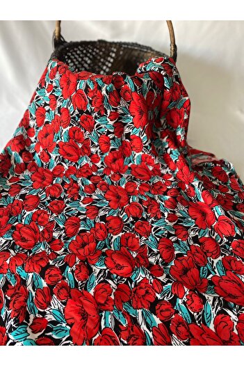 BURSA KUMAŞTAN Colorful Cotton Viscose Dress Combination: Skort, Etmek, Blazer, Regalek