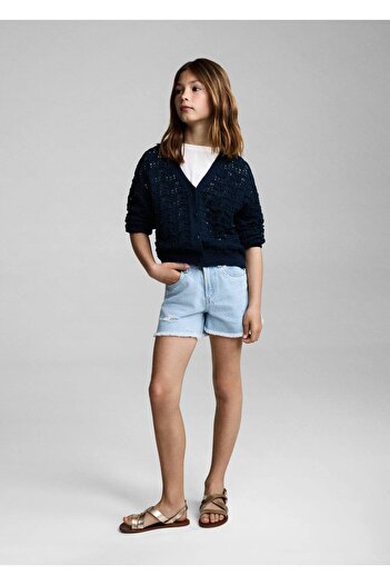 MANGO Kids Embroidered Knitwear Cardigan