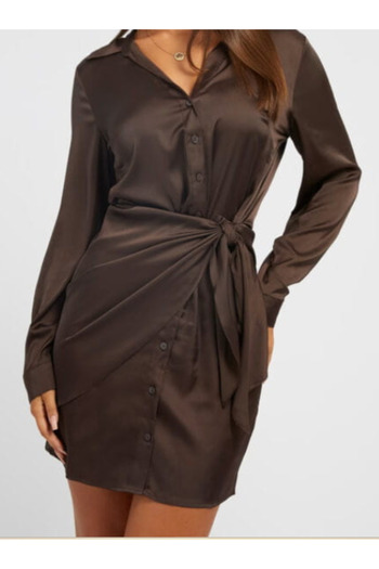 Guess GUESS ES LS ALYA DRESS women's dress brown