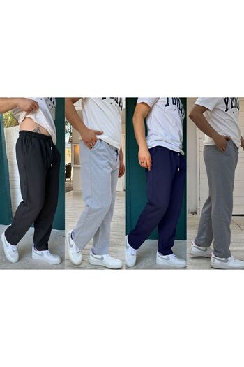 OXVİN 4-Piece Pipe Leg Sweatpants 2 Thread Seasonal Loose Leg (Full Fit)