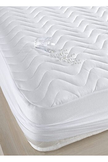 Faiend White Color Micro Fitted Mattress Cover - Full Sided, Liquid Waterproof, Single/Double Mattress Protector Sheet