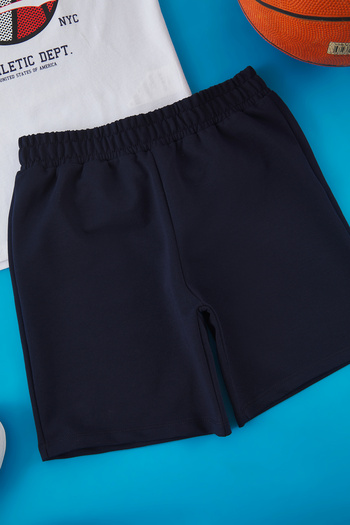 TRENDYOLKIDS White Men's Knight Basketball Shorts and Climbing Clothing Cotton Bench Tkdss25Au00139