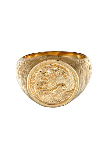 HAZE & GLORY Ring HG HAZE & GLORY - Ring Herren in 925 Sterling Silber, Schmuck Herren, Silberring oxidiert, Welle