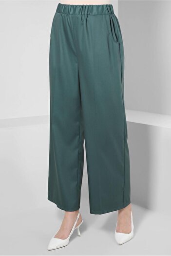 Alvina Pantaloni largi cu talie elastică 70554