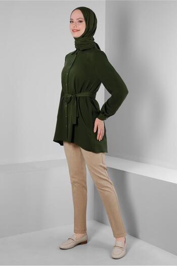 Alvina BIRDED ASYMMETRIC CUT SHIRT TUNIC 43671