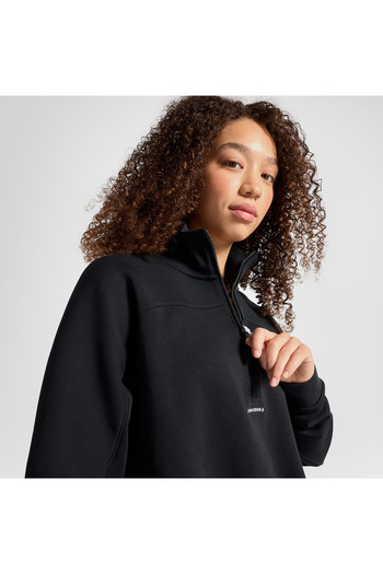 Converse Wordmark Kadın Yarım Fermuarlı Siyah Sweatshirt