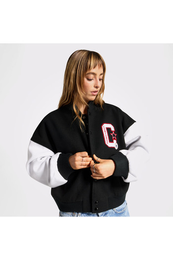Converse Classic Women's Stand Collar Black Jacket