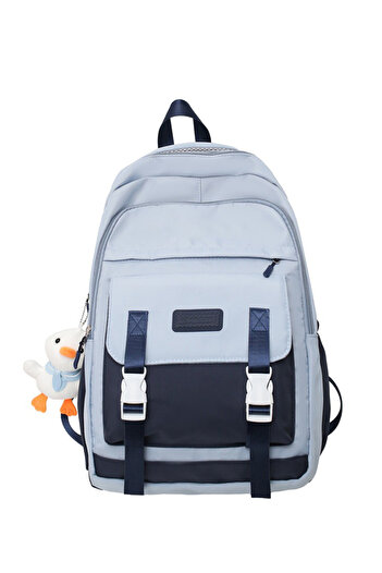 ETG Large-Capacity Simple Student Backpack with 1 Pendant 31*15*44CM