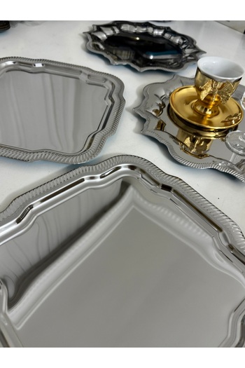 Elzemm store Steel Two Models 2 Pieces Sun Model 2 Pieces Wavy Daisy Model Presentation Tray