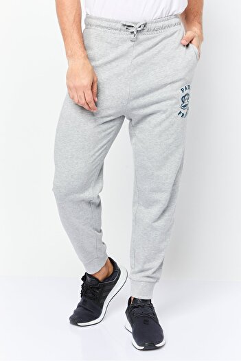 PAUL FRANK Men Regular Fit Brand Logo Jogger Pants, Grey