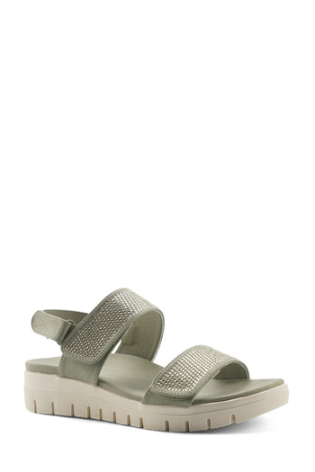 Polaris 166955.Z5Fx Green Women's Flat Sandals