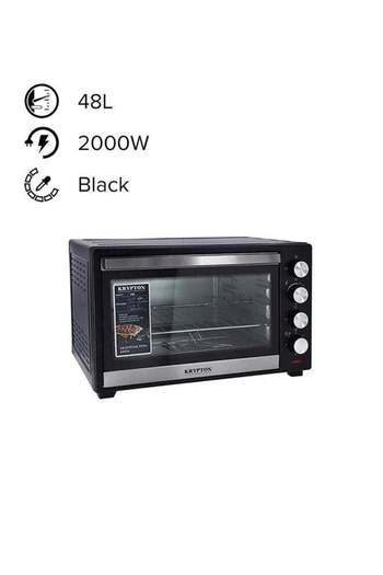 KRYPTON Electric Oven, 48L Capacity, 4 Heating Modes, Timer, Rotisserie, Auto Shut-Off Ideal for Baking