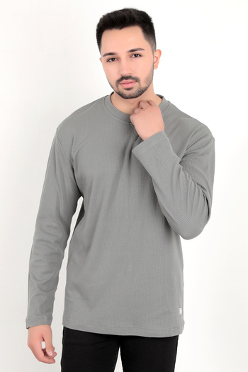 JB John Borners Ανδρικό A.Khaki Needle Sticker Interlock Regular Sweat