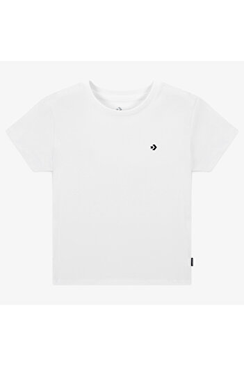 Converse Γυναικείο λευκό μπλουζάκι Slim Fit
