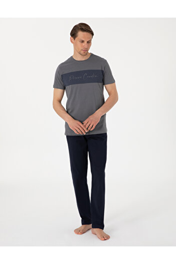 Pierre Cardin Gri Kısakol Pijama Takımı 50314414-VR080