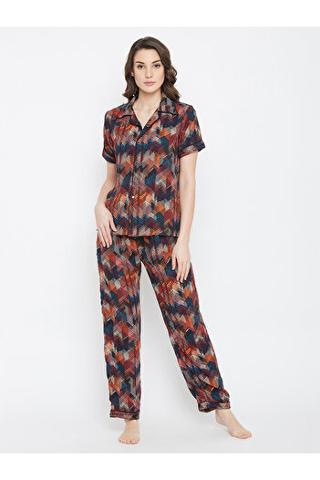 Clovia By Styli Women's Multicolor Printed Cotton Pyjama Set