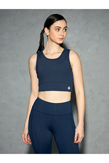 Technosport By Styli Navy Blue Padded Sports Bra