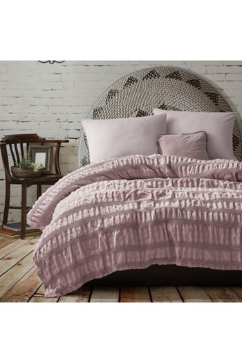 Şaheser Cuvertura jacquard stil Boho, 220x240cm, Apollo Roz Pudra