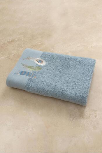 Ellia Soft Alfara 100% βαμβακερή κεντημένη προίκα Πετσέτα μπάνιου πολυτελείας 70x140 cm - Μαλακή, απορροφητική, ποιότητας - Μπάνιο