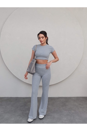 ESRAHELVACI Flared Leg Crop Suit