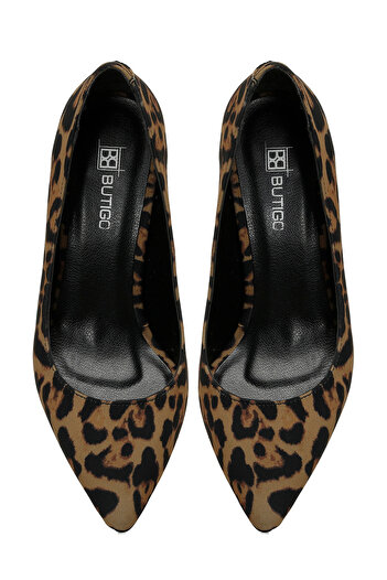 Butigo 25S-005 5FX Leopar Kadın Topuklu Ayakkabı