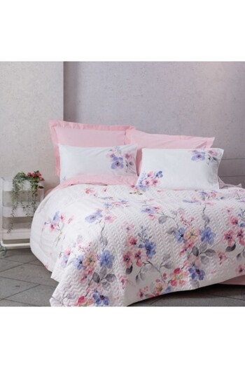 Cotton Box 4-season bedding set 100% cotton ranforce with flowers, Cotton Box, Jayda Pink