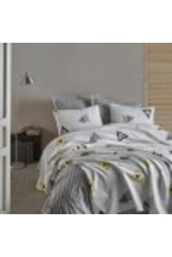 Eponj Home Thin 100% cotton blanket, 200 x 235 cm, Eponj Home, Erois White