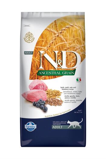 N&D Ancestral Grain Kuzu & Yabanmersini Yetişkin Kedi Maması 5 Kg