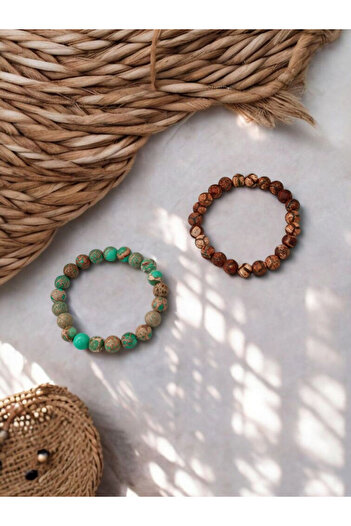 ms denis Legacy Tibetan Agate Double Special Combination (Power Trust Peace) Bracelet