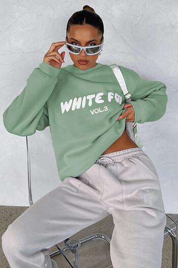 Madmext Φούτερ με λαιμόκοψη Mint Green Crew MG1904