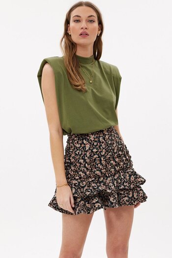 Madmext Mad Girls Khaki párnázott póló Mg900
