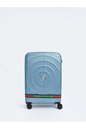 LC Waikiki LCW ACCESSORIES Indigo Baskılı Kilit Detaylı Küçük Boy Valiz