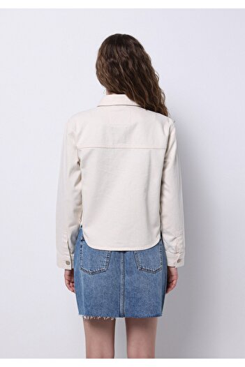 Colin's Regular Fit Classic Fitted Plain Women's White Long Sleeve Shirt