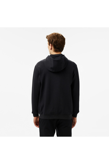 Nautica Men's Black Regular Fit Hooded Sweatshirt
