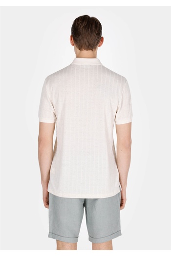Colin's Regular Fit Polo Neck Plain Men's Beige Short Sleeve T-Shirt
