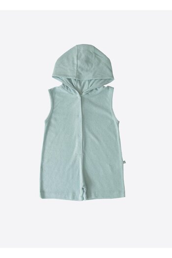 kitikate Organic Premium Men's Towel Shorts Overalls Blue