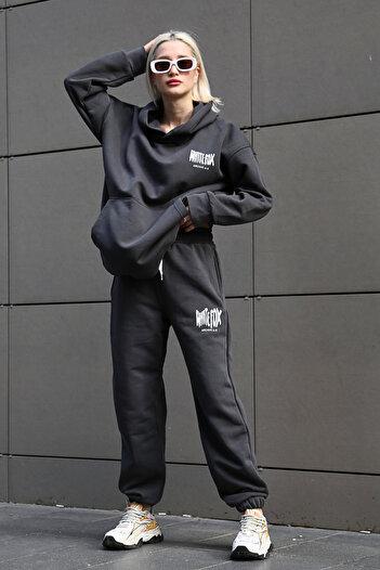 Madmext Smoked Hooded Women's Tracksuit Set MG1917