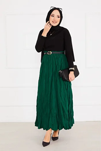 Nisa Luxury Boutique Crinkle Fabric Voile Crush/Crush Skirt
